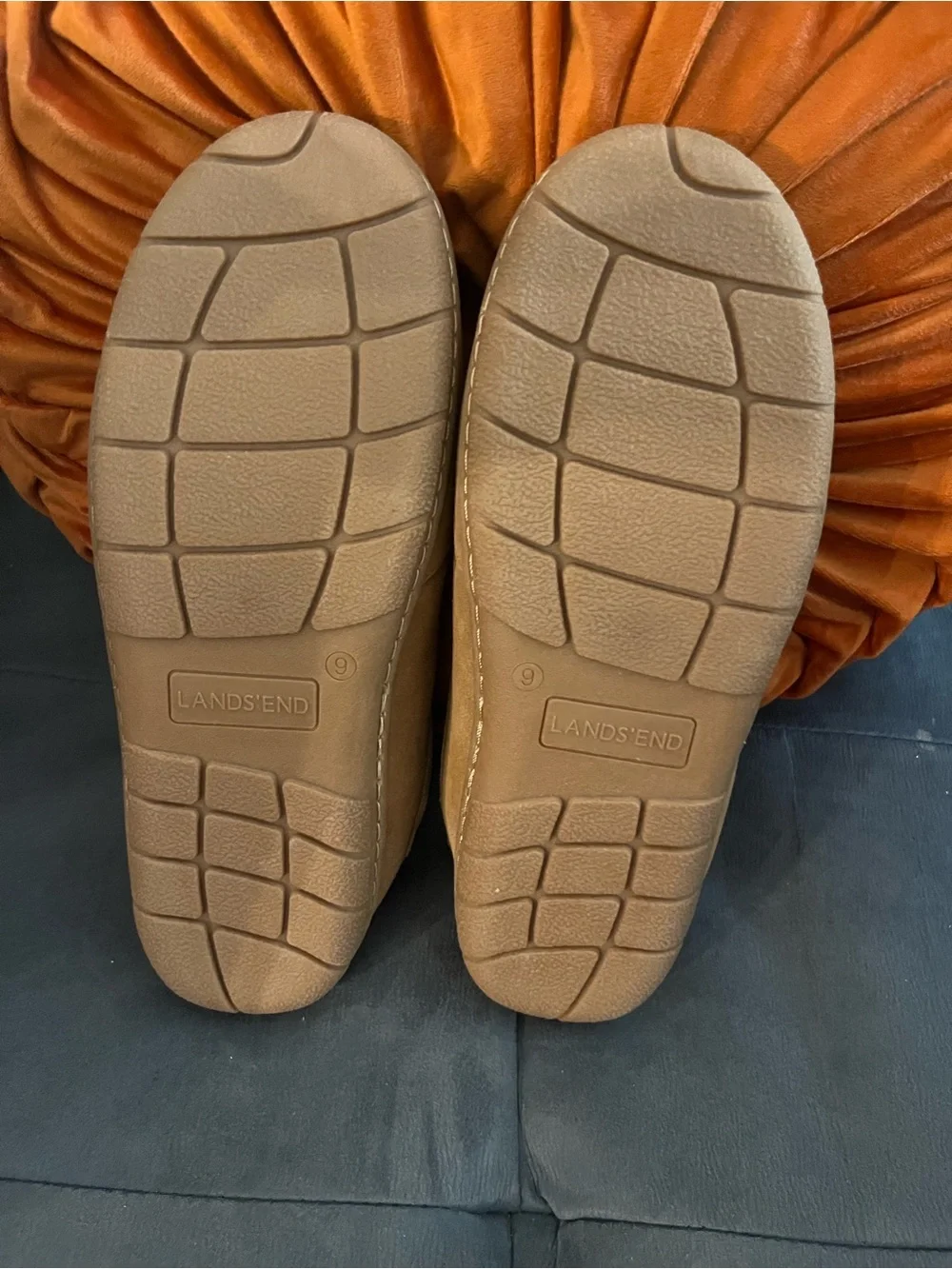 Lands' End Suede Shearling-Lined Slip-On Clogs - Chestnut Brown